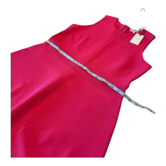 Ted Baker Gorjeta Knit Tulip Skirt Fuschia Pink Sheath Dress Size 5 US 12 - Picture 14 of 16